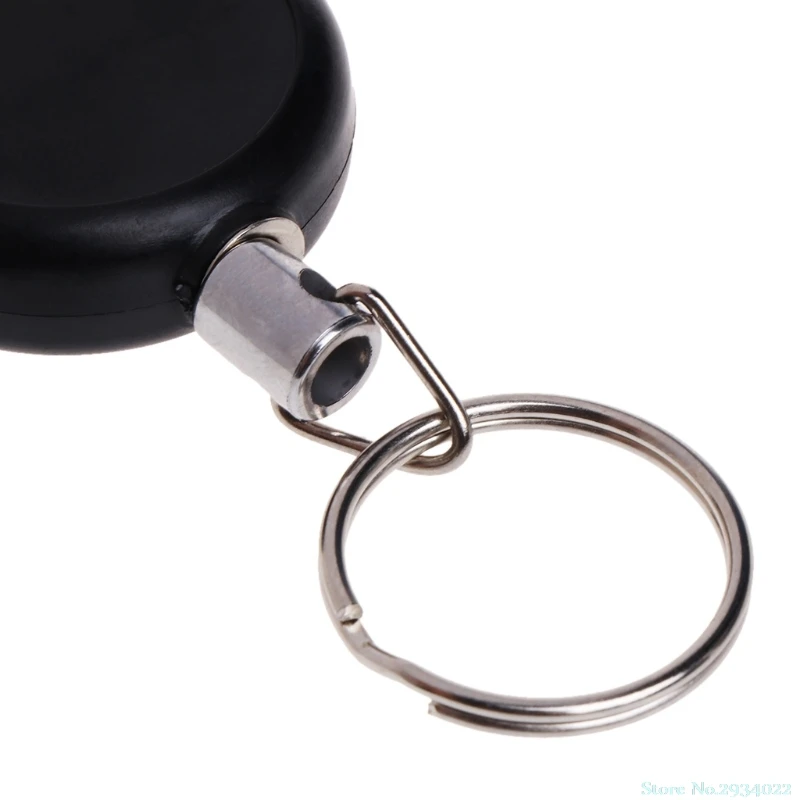 

New Useful Fishing Zinger Retractor Key Ring Holder Retractable 60cm Steel Cable Anti Lost Drop Ship