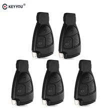 KEYYOU 5X2 кнопки дистанционного ключи Fob чехол для Mercedes Benz C E ML класса Sprinter замена в виде ракушки + батарея держатель