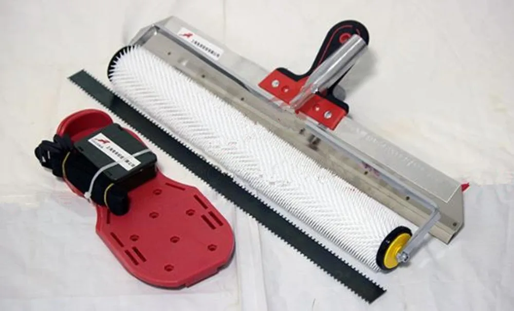 Cement Self leveling Kit Epoxy Floor Paint Roller Blade Spike