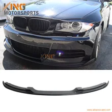 Для 2007 2008 2009 2010 2011 BMW E82 135 135I черный поли уретан передний бампер спойлер обвес