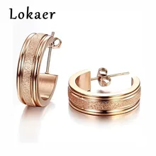 Lokaer, дизайн, розовое золото, цвет, женские серьги-гвоздики, ювелирные изделия, 316L, не стоящая сталь, титан, открытые серьги, ювелирные изделия, LGE252