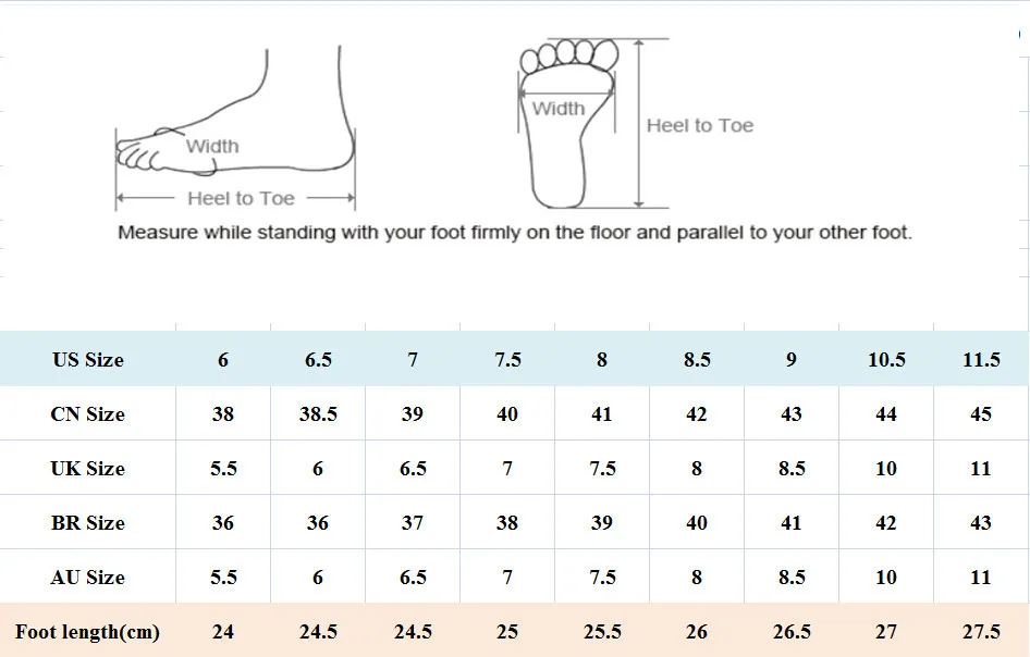 shoedazzle size chart