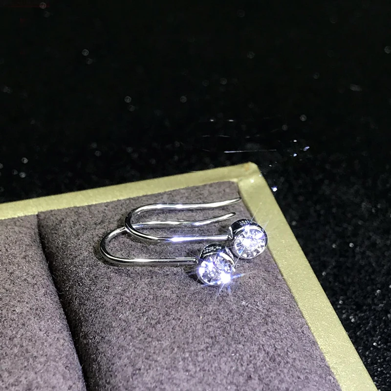 real diamond earrings hook Korea design