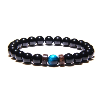 Bracelet Onyx Noir Homme