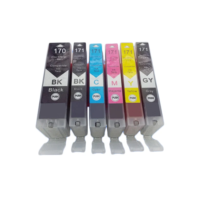 6 шт. картриджи для струйного принтера Canon Pixma MG5720 MG 170 5720|ink cartridge|ink cartridge for canoncartridge