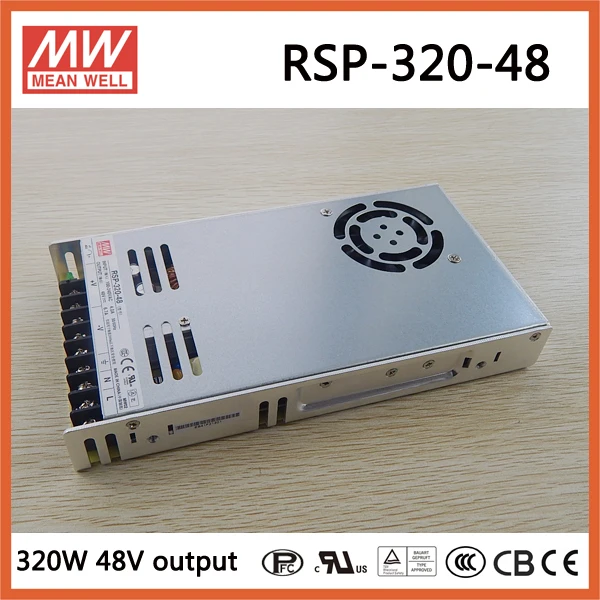 Значит rsp-320-48 320 Вт 6.7a 48 В Meanwell Питание с функцией PFC