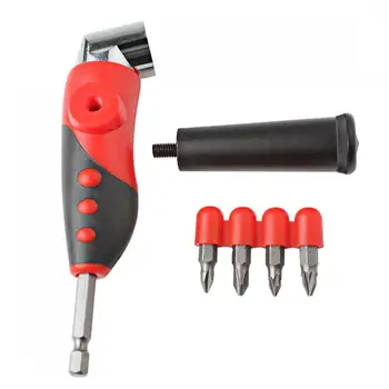 

Chrome Vanadium Alloy Steel Angle Driver Attachemnt With Screwdriver Bits For Drill Chucks Home Work DIY