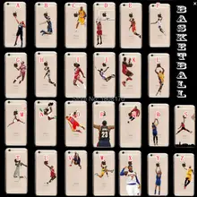 Чехол Jordan Sport Basketball, прозрачный мягкий гелевый Чехол из ТПУ для Iphone 7, I7, 6, 6S Plus, I6, 5, 5S, чехол для съемок NBA, 100 шт