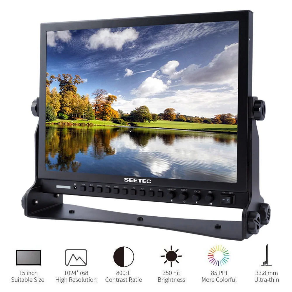 Монитор для широковещания Seetec P150 3HSD 15 ''SDI HD 1024x768 ЖК экран пленочная камера