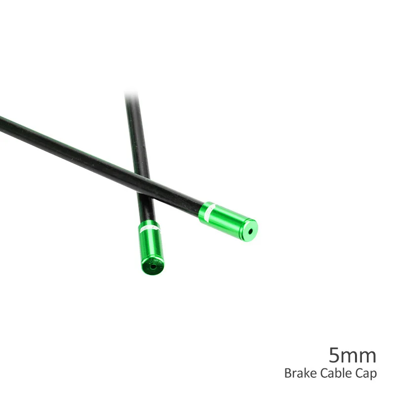 5mm Green GUB 10 шт. 4 мм 5 мм алюминиевый трос переключения тормоза для MTB шоссейного велосипеда красочный кабель велосипедный переключатель тормозной кабель концевой наконечник крышки - Цвет: 5mm Green
