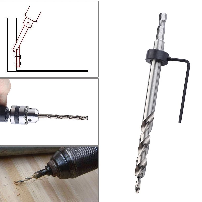 1/4 "Hex твист шаг Bits с остановкой воротник и набор ключей для Крэг карман отверстие джиг руководство 3/8 "Ручной инструмент