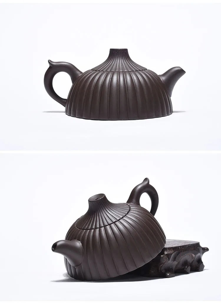 200cc фиолетовые глиняные чайники Аутентичные для китайского кунг-фу zisha зонтик заварочный чайник ручной работы чайник набор для чая для подарка с безопасной упаковкой