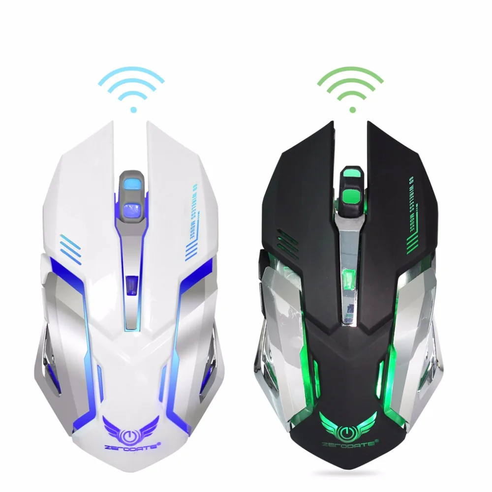 Rechargeable Wireless Mouse 2400DPI Gaming Mouse 2.4G Built in Lithium