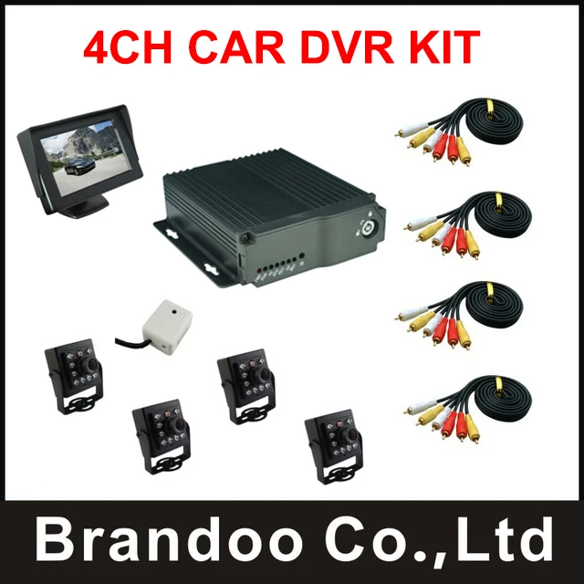 MINI 4CH Car Mobile DVR Video Recorder Vehicle Car Camera