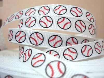 

50Y14732 david ribbon 3/8 '' baseball  grosgrain ribbon hairbows printed ribbon freeshipping