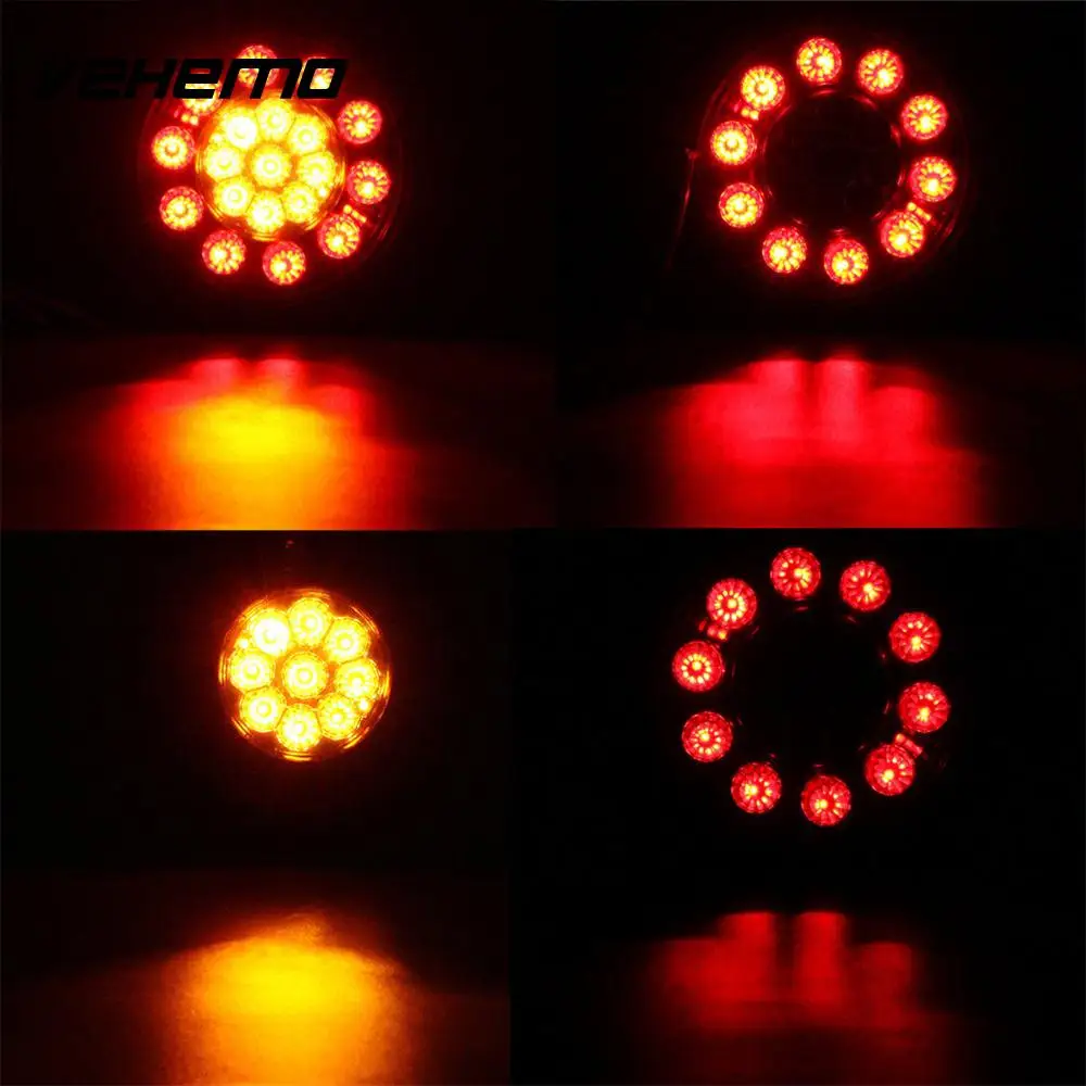 

Vehemo Double Color Tail Lights Reverse Lamps Warning Lights Durable Rear Lamps Automobile Super Bright Replacement