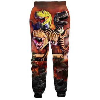 

2020 New Fashion For Men/Women Baggy Jogger Pants 3D Print Animal Dinosaur Sweatpants Hip Hop Trousers Dropship