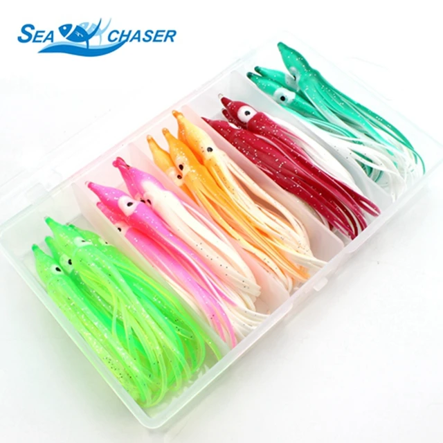 20pcs/lot 12cm 3.5g octopus lure Set squid fishing lure soft lure