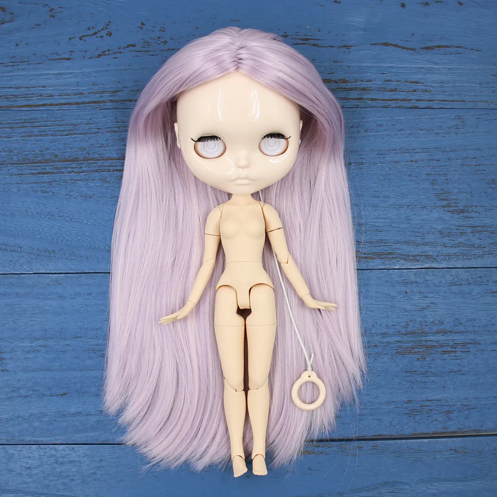 

ICY DBS Blyth doll white skin glossy face without makeup without eyechips and joint body for 1/6 30cm doll DIY