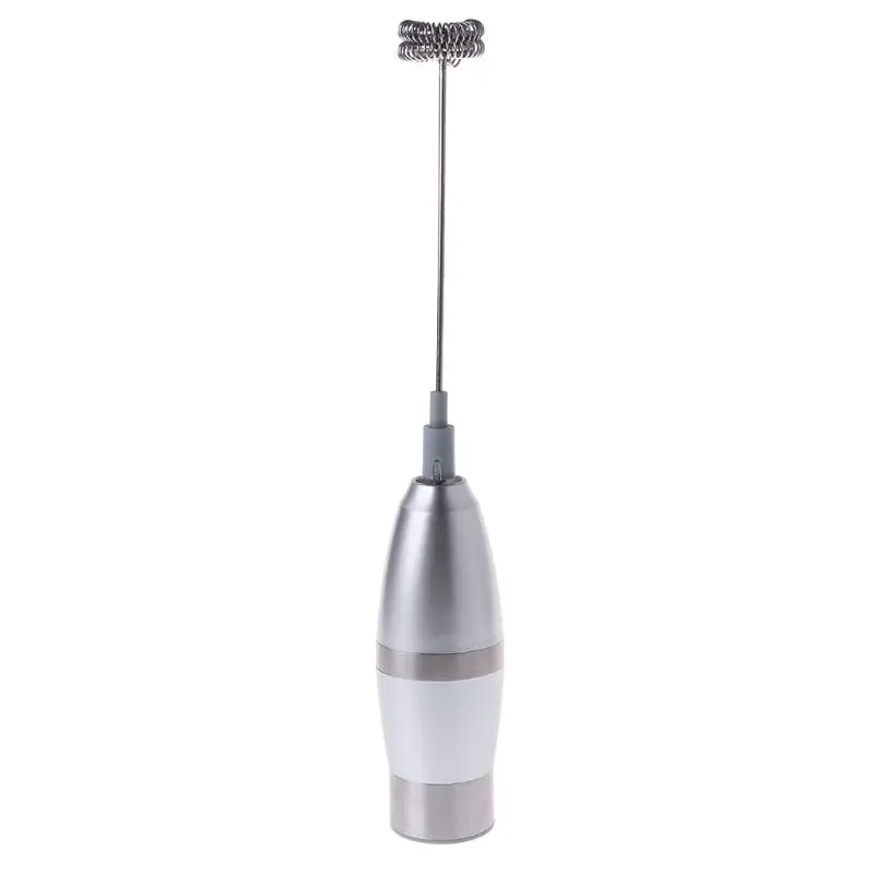 

2019 New Electric Handheld Stainless Steel Milk Frother With Extra Spring Whisk Head Kit Auto Stirrer Kitchen Tools