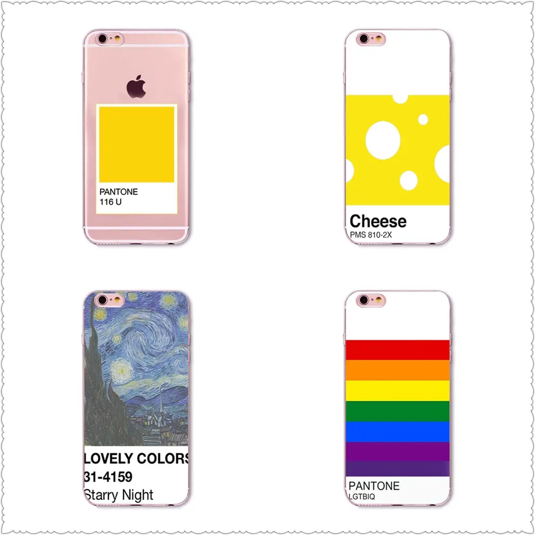 Caliente Pantone Case For iPhone X XS Max XR 8 for SamsungS7 S8 S9 Silicone Phone Cover