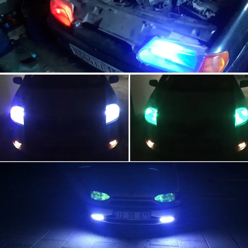 ATcomm 2 шт. T10/W5W Светодиодная автомобильная лампа Canbus желтый/красный 168 194 авто