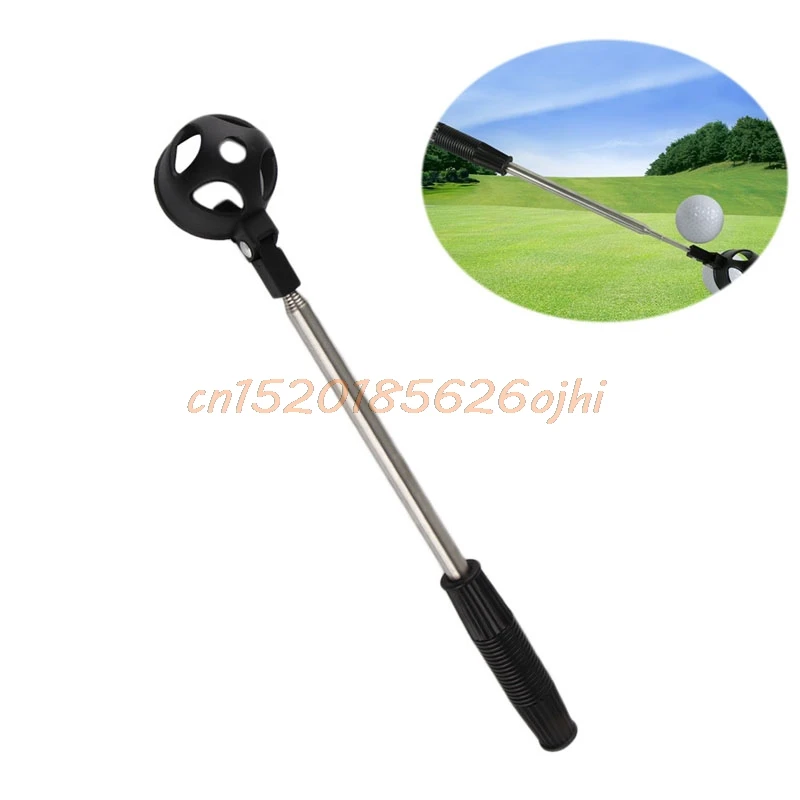 Retractable Scoop Telescopic Golf Ball Retriever Pick Up Steel Saver