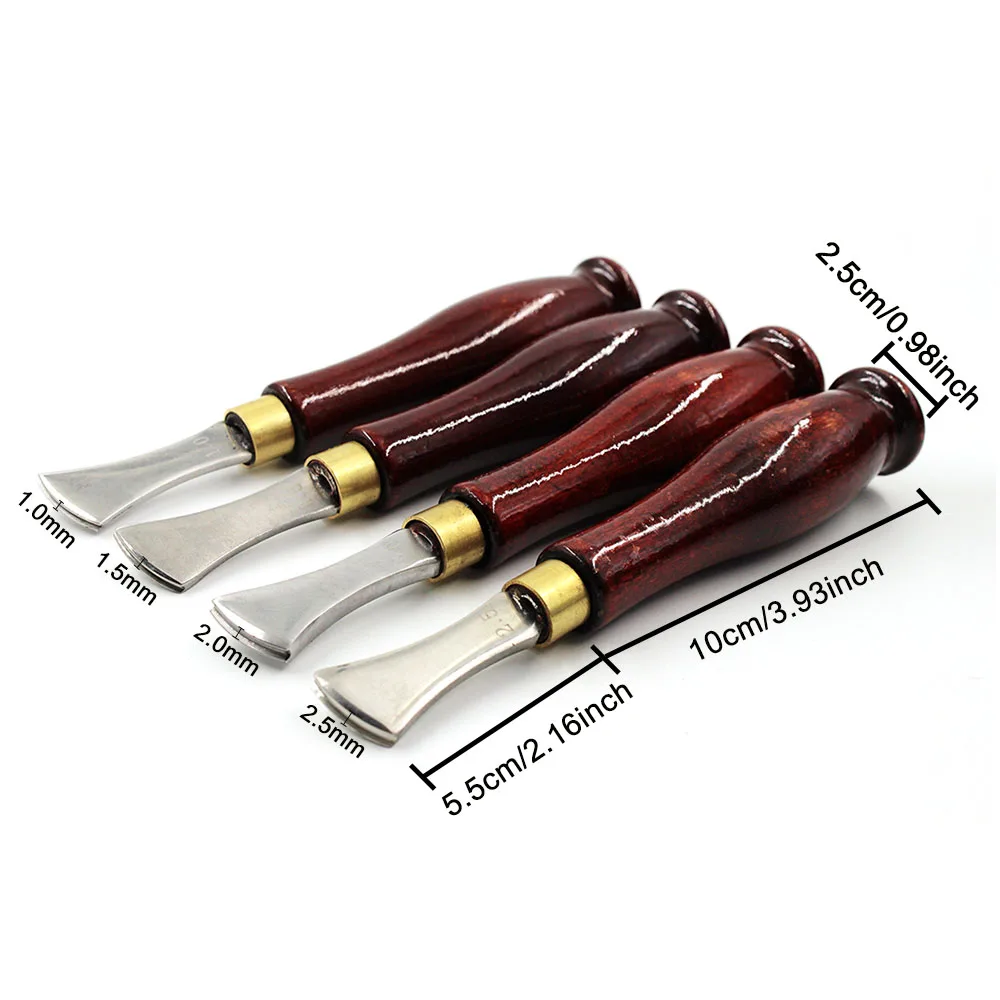1/1.5/2/2.5mm Leather Edge Creaser Stainless Steel Shallow Slot Edge Lineer Pressure Device Trimmer Crimping Tools