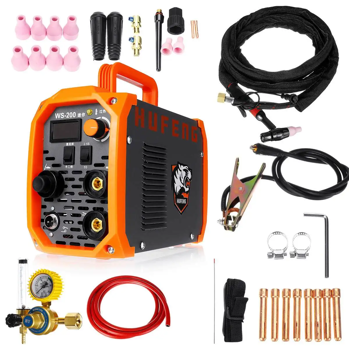 220V 200A мини аппарат для дуговой сварки IGBT инвертор сварочный MMA Agron зажим