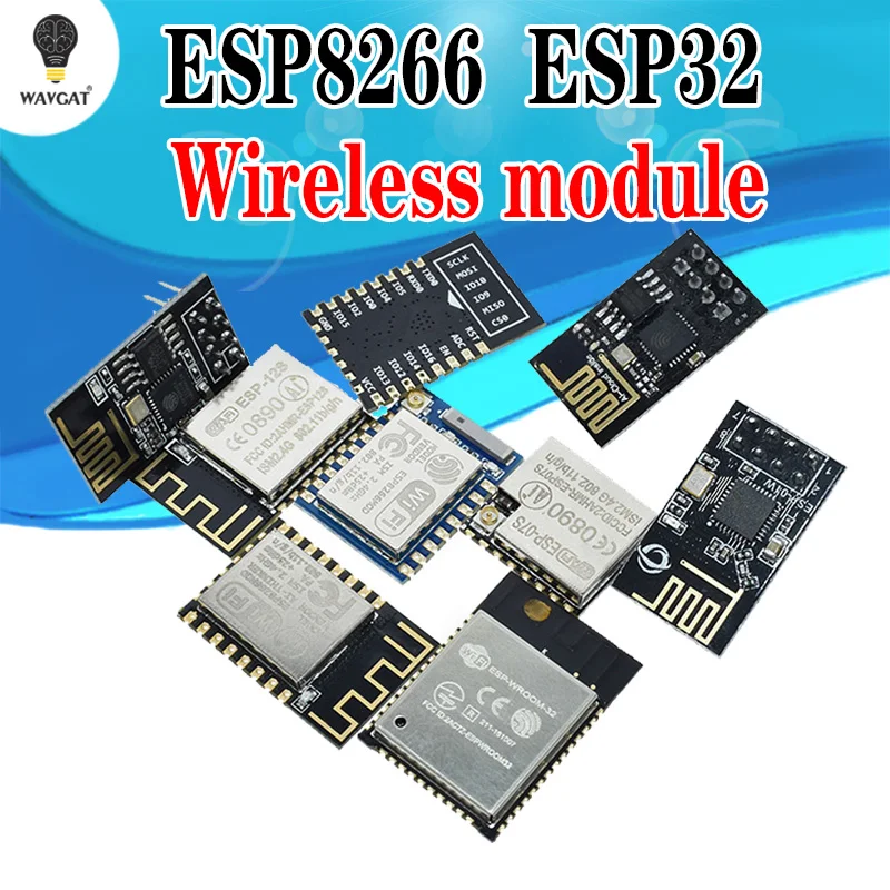 AEAK ESP8266 ESP-12F серийный WI-FI Моул ESP-01 ESP-07 ESP-12S ESP-12E W600 серийный WI-FI беспроводной модуль ESP32 беспроводной приемопередатчик