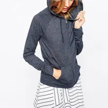 2016 Autumn New Hooded Long sleeve Zipper Jacket Casual Women Tracksuit Cotton Hoodie Sweatshirt