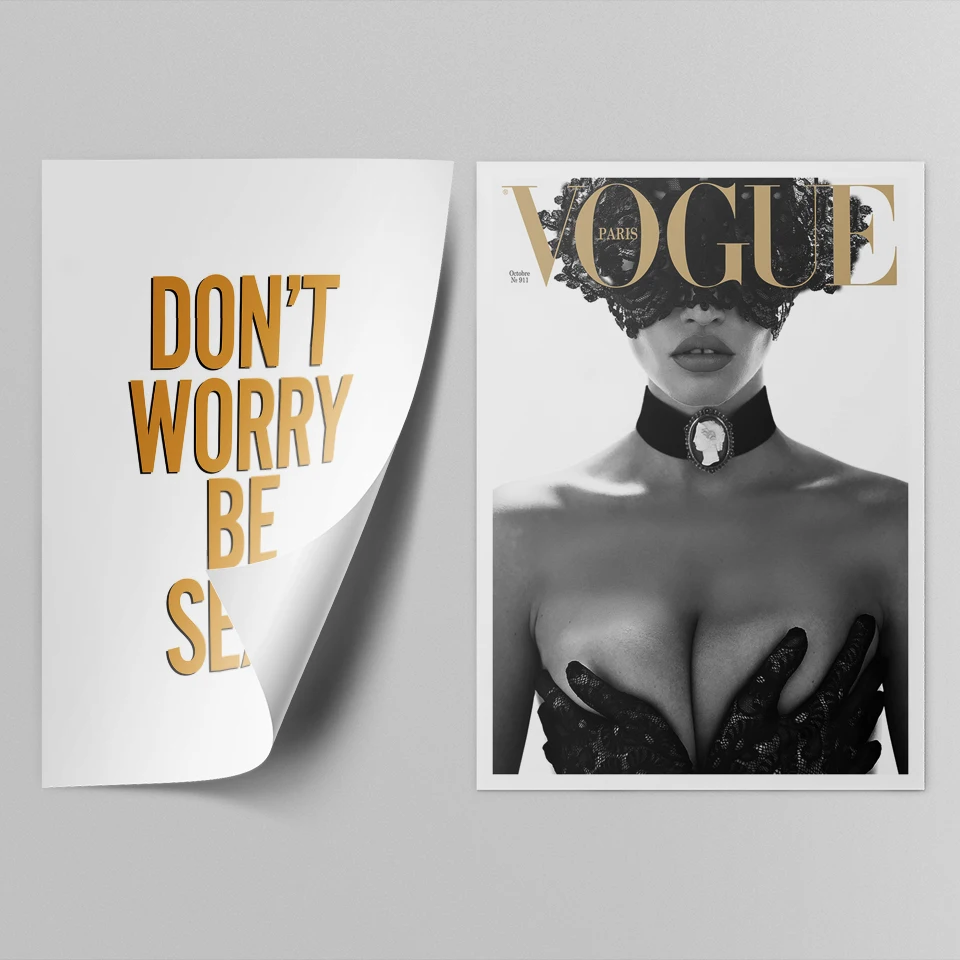 Модная Обложка журнала Vogue Картина на холсте декоративные художественные принты