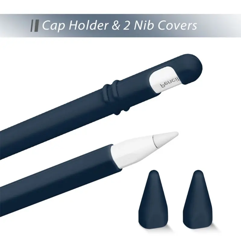 1 комплект Мягкий силиконовый чехол защитная сумка-чехол оболочка кожаный колпачок для наконечника для Apple Pencil 2 Touch Pen защитный чехол