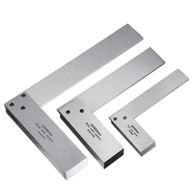 

Square 90 Degree Right Angle Engineer Set Precision Ground Steel Hardened Angle Ruler 5 Sizes