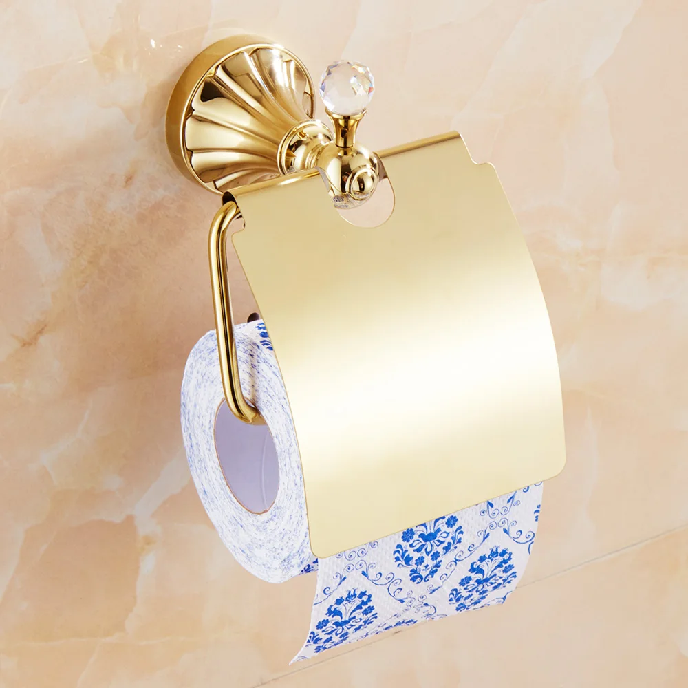 Crystal Gold Copper Toilet Roll Holder Antique Toilet Paper Holder