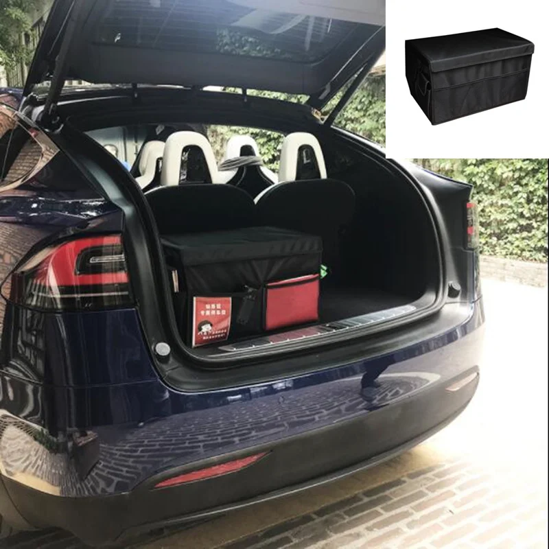 

Car Trunk Storage box Organizer Bag For Tesla MODEL X MODEL S Car Parts Interior Accessories