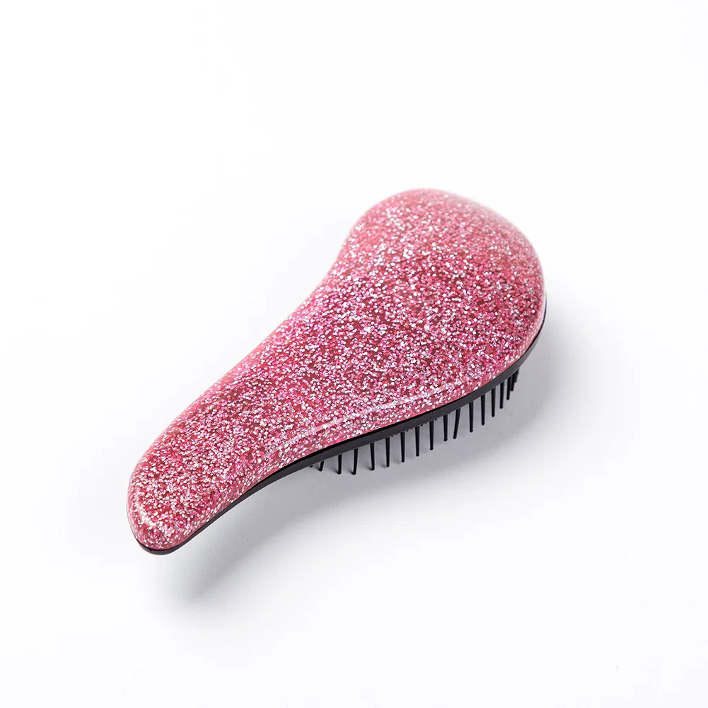 Новые дополнительные 5 цветов практичные щетки для волос с ручкой для распутывания Душ Расческа без запутывания салонный стиль новейшая утилита - Цвет: Темно-розовый