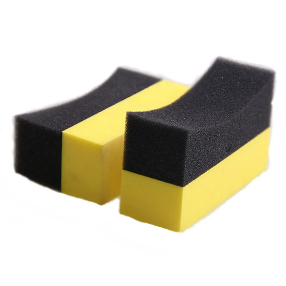 

4 car wash sponge kitchen cleaning cotton U-shaped car tire waxing polishing composite cleaning pad 19Mar19