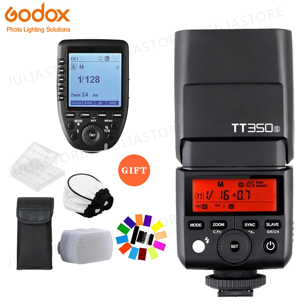 

Godox TT350S TT350 GN36 2.4G TTL HSS Mini Flash Speedlite + XPro-S Flash Transmitter Trigger Kit for Sony Mirrorless Camera