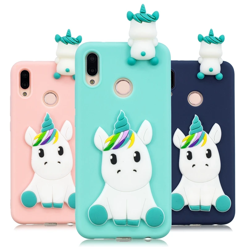 

Etui Huawei P20 Lite Case Cute Unicorn Silicone Phone Case on for funda Huawei P20 Pro P20Lite P10 Lite Nova 3E Case Cover Women
