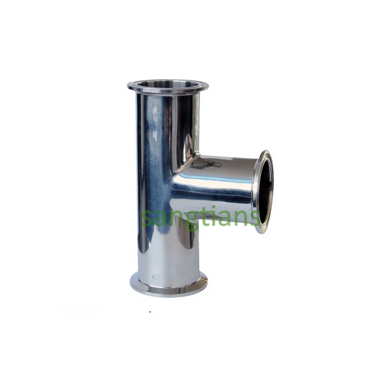

3 1/2'' 89MM SS304 clamped tee, Tee Stainless steel, Stainless steel pipe fitting,clamp tee,Sanitary Tee
