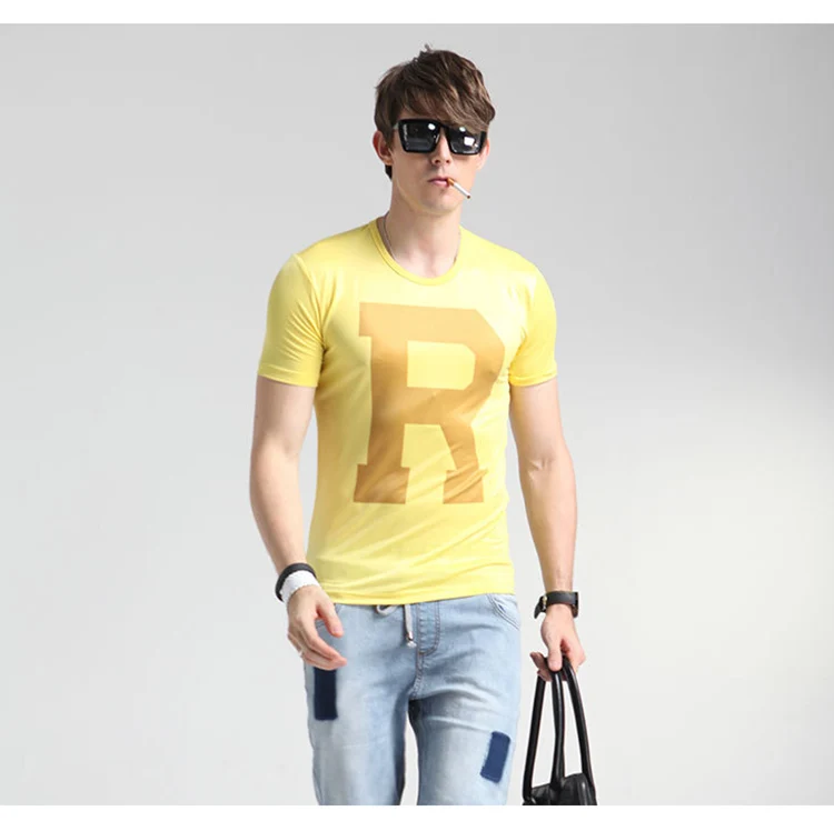 Aolamegs T Shirt Men Letter Thin Men's Tee Shirts O-neck T Shirt Plus Size Fashion Casual High Quality Slim Tees Clothing Summer (2)