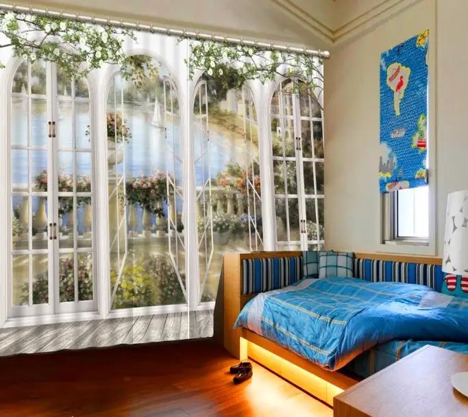 3d Curtains for the Living Room Simple Kitchen Window Curtains 3d Blackout Sheer Curtains