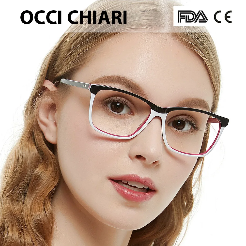 OCCI CHIARI Fashion Big rim Eyeglasses 54cm For Women Spring Hinge