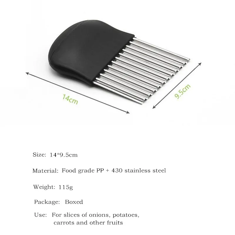 XZJJA нержавеющая сталь для волнистой нарезки картофеля обрезные Ножи кухонный гаджет для овощей и фруктов картофель фри фрезы кухонные инструменты слайсер