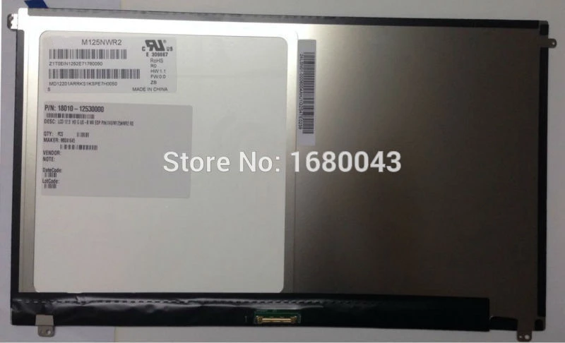 M125NWR2 R0 fit M125NWR2 R1 12.5 WXGA eDP 30 pin LED LCD Screen Display Panel M125NWR2 R0 fit M125NWR2 R1 12.5 WXGA eDP 30 pin LED LCD Screen Display Panel