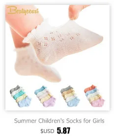 5 пар, летние детские носки для девочек с кружевами длиной до лодыжки, хлопковые носки для новорожденных мальчиков от 0 до 3 лет