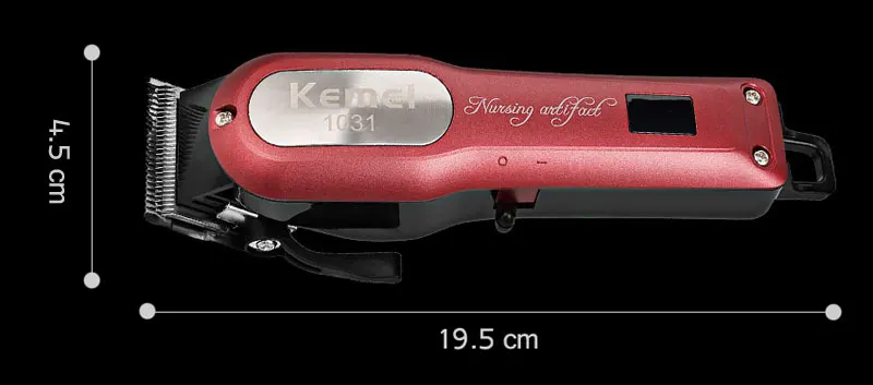 Kemei Беспроводная Машинка для стрижки волос Бритва Парикмахерская Машинка для стрижки волос триммер для бороды мощный станок для бритья волос с 4 направляющими гребнями 43D