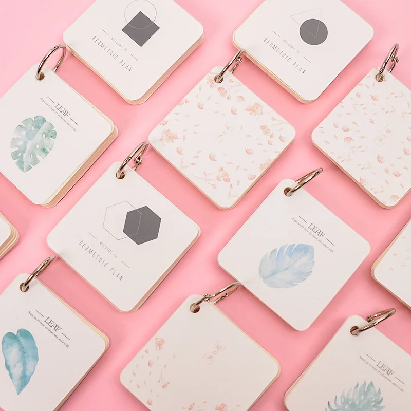 

English word book, scratch pad, ring-shaped small book, mini portable notebook Note blank word card memo pad notepad