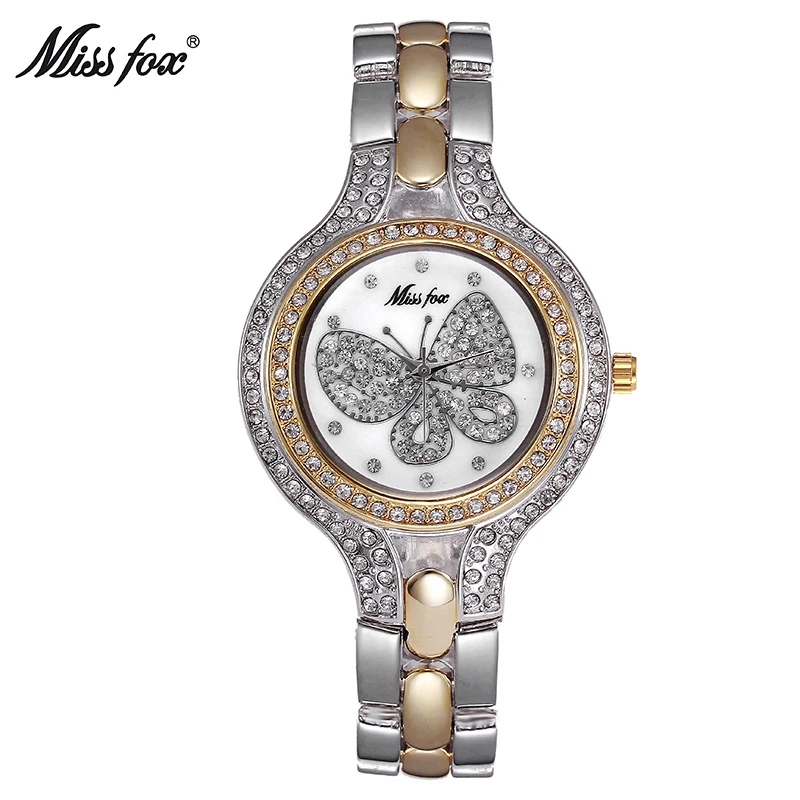 

MISSFOX Super Cute Butterfly Chinese Wrist Watch Rhinestone Fashion Casual Cheap Womens Watches Bracelet Top Luxury Brand Watch